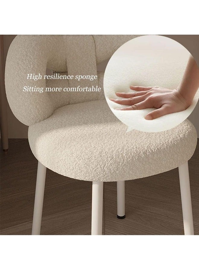 NKX Living and Bedroom Single Bow Tie Vanity Chair Velvet Cushion Chair  - Image 4