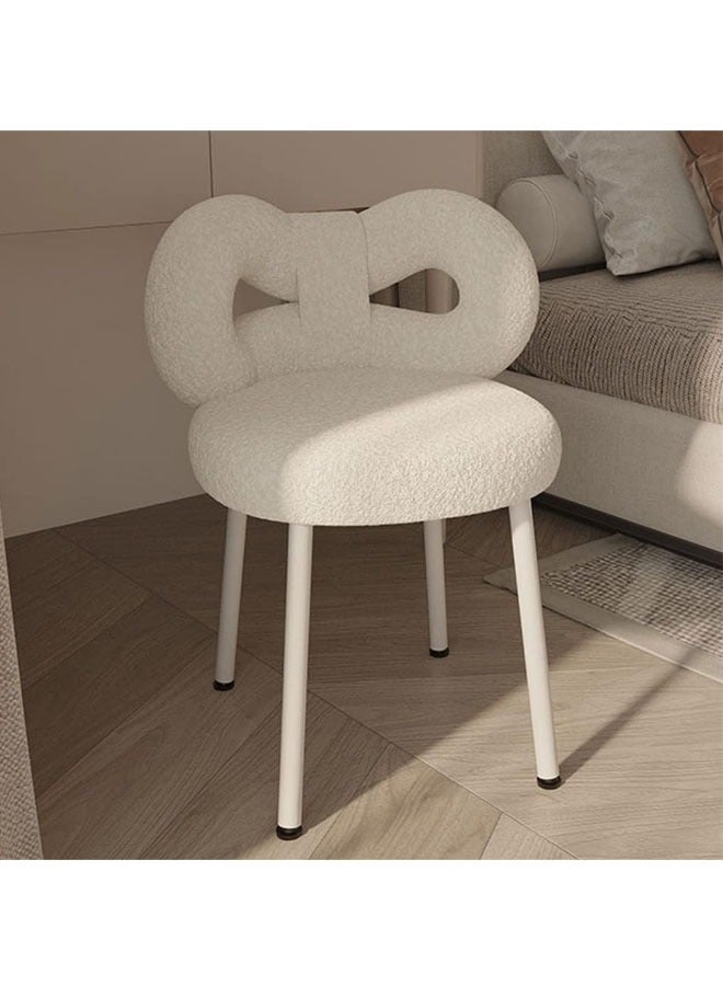 NKX Living and Bedroom Single Bow Tie Vanity Chair Velvet Cushion Chair  - Image 1