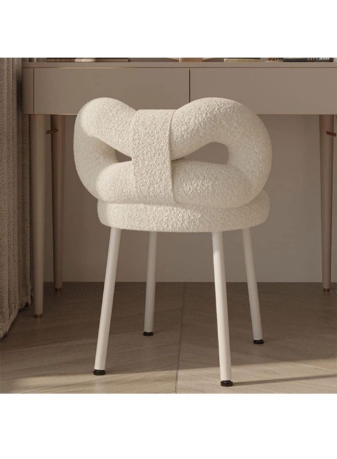 NKX Living and Bedroom Single Bow Tie Vanity Chair Velvet Cushion Chair  - Image 3