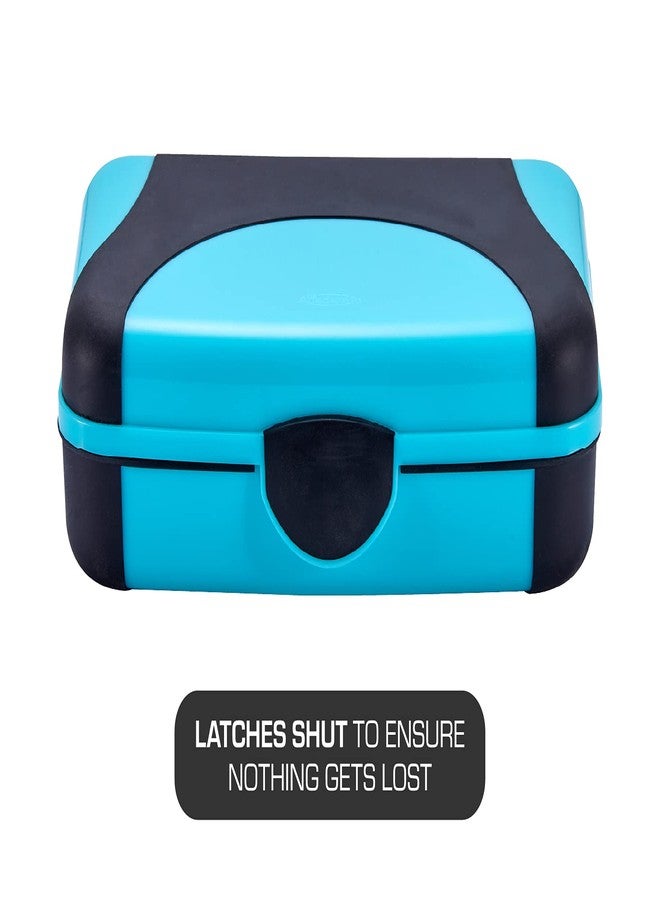 LockerMate It's Academic Hard Pencil Case, Durable Plastic Pencil Box, Kid-Friendly Design, Blue & Black - Image 4
