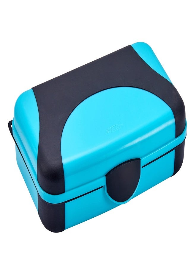 LockerMate It's Academic Hard Pencil Case, Durable Plastic Pencil Box, Kid-Friendly Design, Blue & Black - Image 1