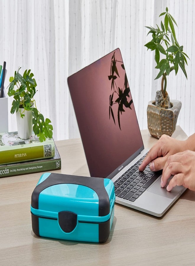 LockerMate It's Academic Hard Pencil Case, Durable Plastic Pencil Box, Kid-Friendly Design, Blue & Black - Image 5