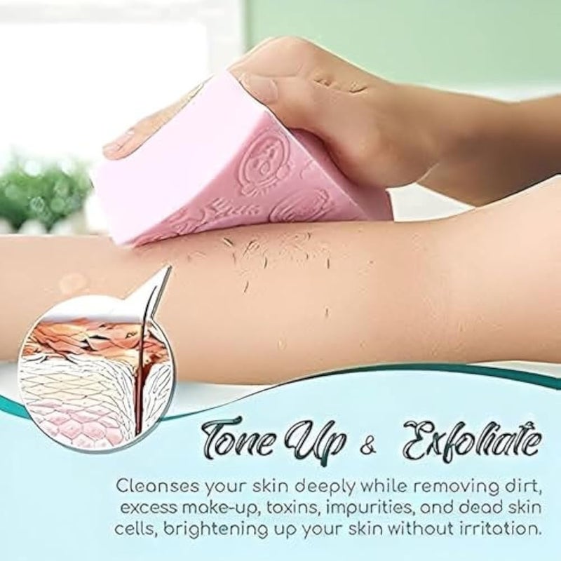 Gentle Facial Scrub - Elevate your skincare routine with this versatile exfoliating sponge, perfect for both women and men, ensuring your face feels fresh and rejuvenated after every wash. (4 Pack) - Image 3
