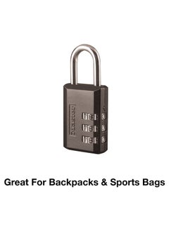 Master Lock Black Combination Padlock, Indoor Gym Locker Lock with Customizable 3-digit Code for Luggage, Backpacks, Cabinets, 647D - pzsku/Z159D05DE4150AF4E4193Z/45/_/1740119036/152146f9-1a73-4444-a368-0b1ed2a64a8f