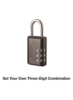 Master Lock Black Combination Padlock, Indoor Gym Locker Lock with Customizable 3-digit Code for Luggage, Backpacks, Cabinets, 647D - pzsku/Z159D05DE4150AF4E4193Z/45/_/1740119053/ad14f6c3-e266-451c-b288-2afc6b782874