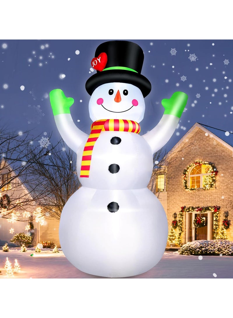 AUTOYSUR 7 FT Christmas Inflatable Snowman,Outdoor Decorations Props,for Indoor Outdoor Christmas Decorations Yard Garden Decoration (2.1M/Snowman) - Image 1