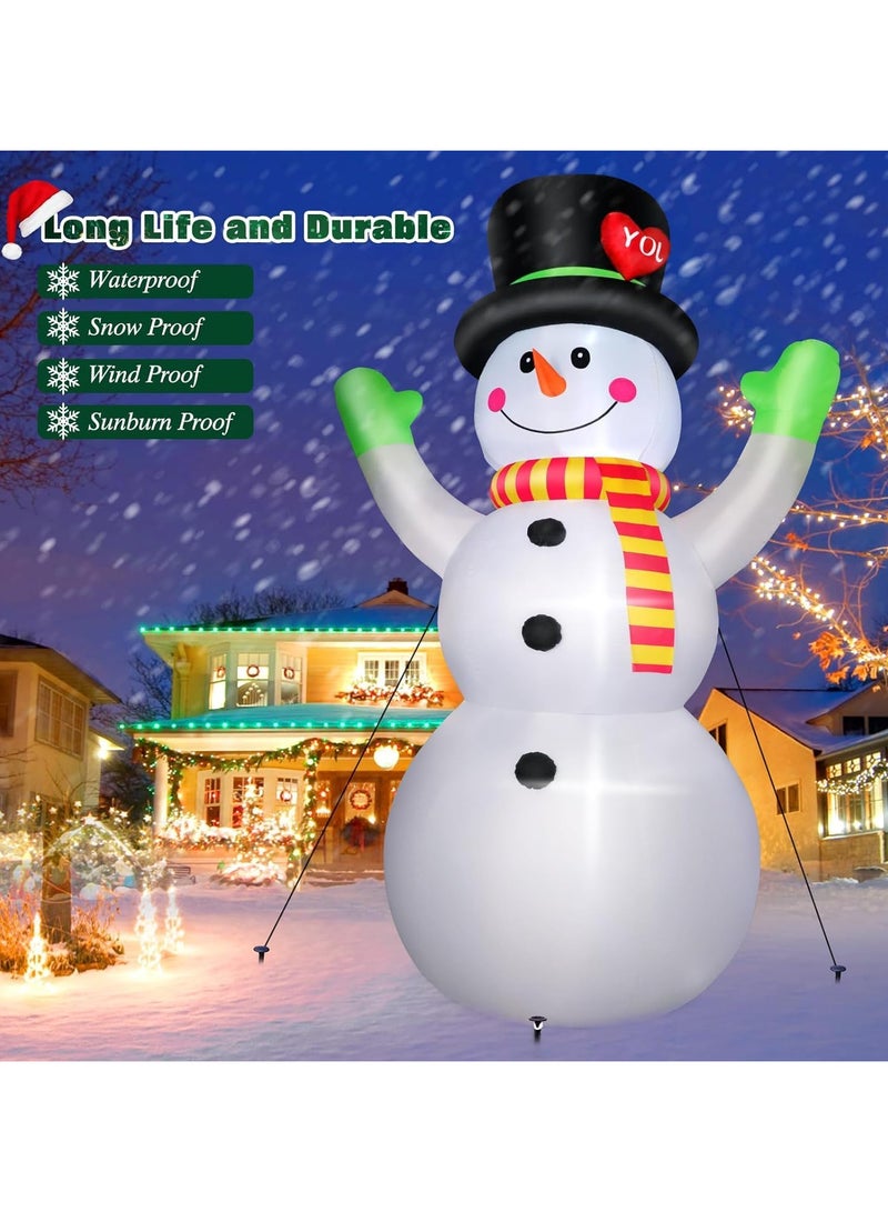 AUTOYSUR 7 FT Christmas Inflatable Snowman,Outdoor Decorations Props,for Indoor Outdoor Christmas Decorations Yard Garden Decoration (2.1M/Snowman) - Image 3