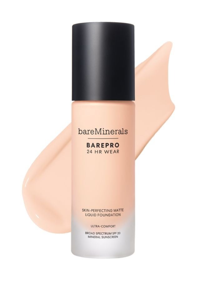 bareMinerals BAREPRO 24HR Matte Liquid Foundation SPF 20 – Fair 10 Neutral | Full-Coverage Long-Wear Matte Foundation – 30 ml - Image 1