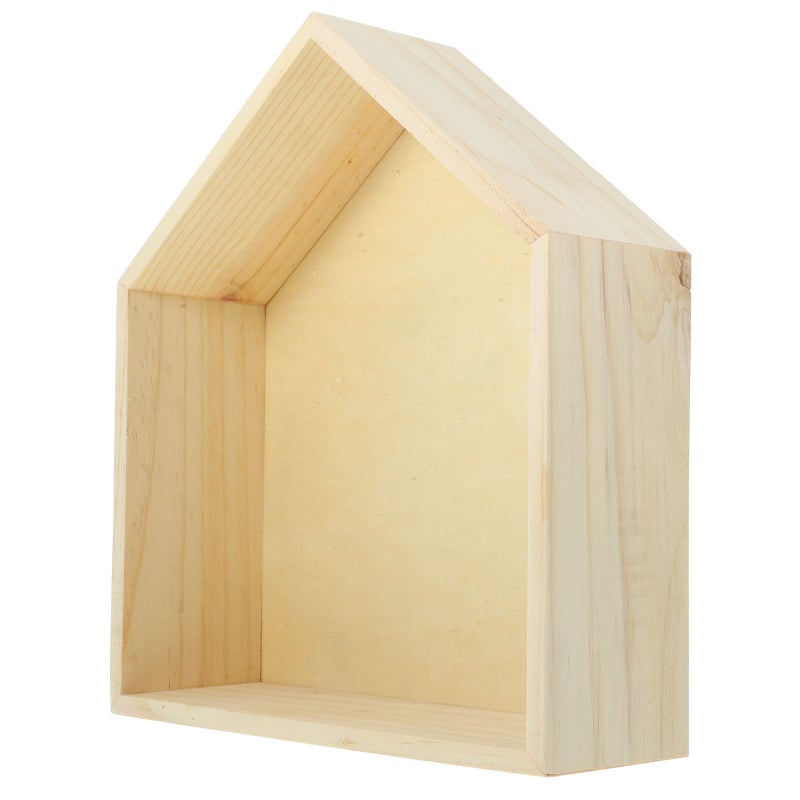2pcs Wall Floating Shelf House Shape Wall Mounted Shelf for Living Room Bedroom Office - Image 4