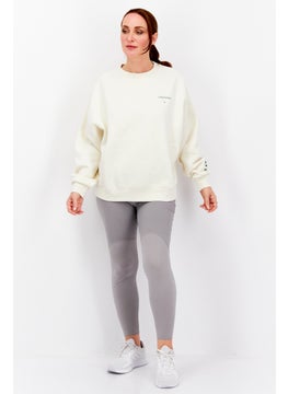 PUMA Women Sportswear Fit Long Sleeve Outdoor Sweatshirt, Off White  - Image 2