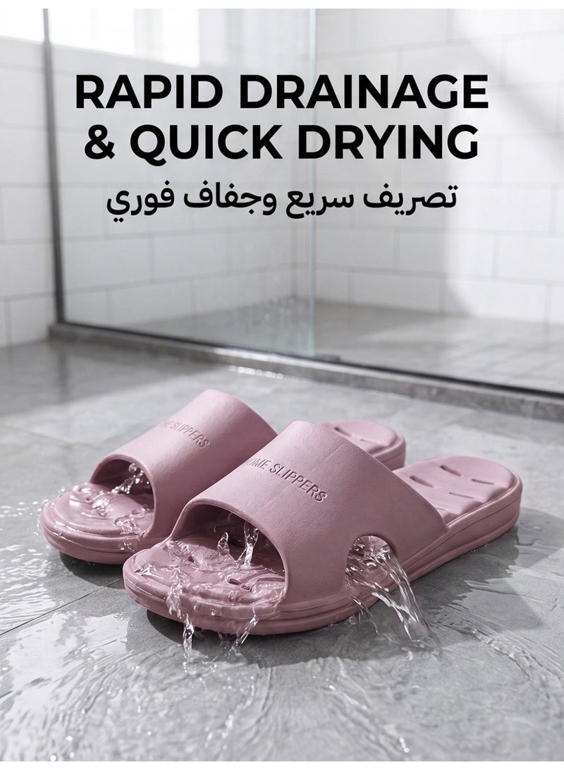 GUOLUOFEI Bathroom Quick Dry Anti-slip Lightweight Slippers for Men and Women Slides - Image 1
