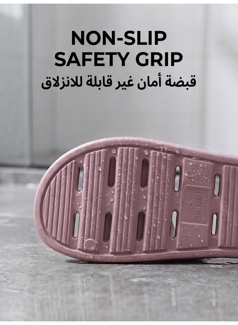 GUOLUOFEI Bathroom Quick Dry Anti-slip Lightweight Slippers for Men and Women Slides - Image 2