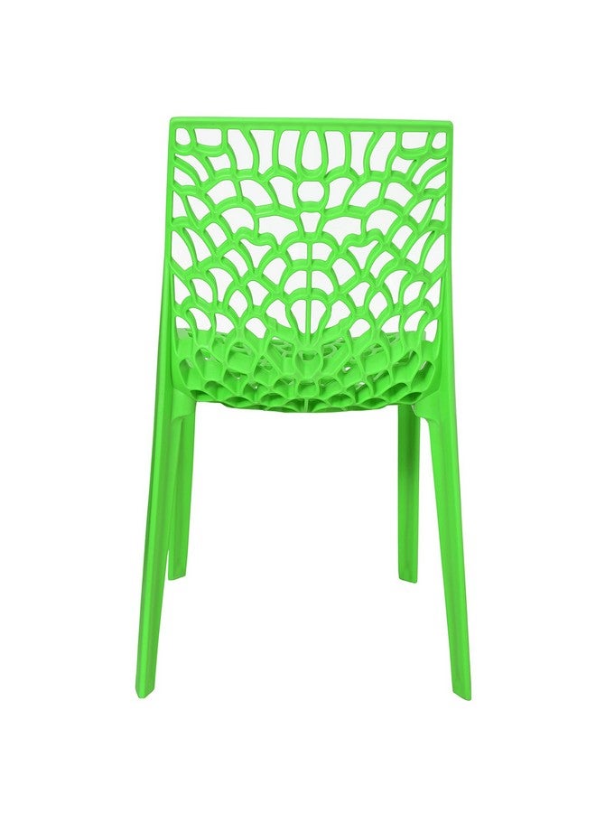 Livshine Livshine Web Plastic Chair, Strong and Heavy Design Chair for Home, Garden, Dinning, Living Room, Office, Load Bearing Capacity 150 Kg Set of 2 (Green) - Image 5