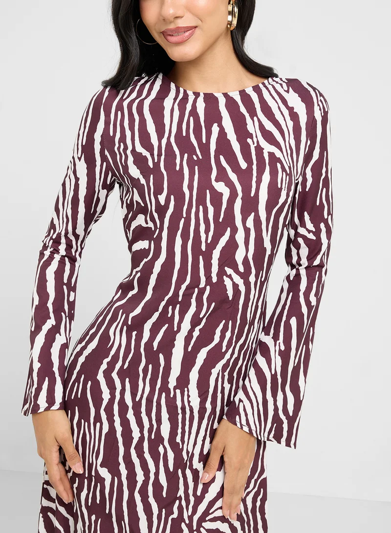 Ginger Animal Print A Line Maxi Dress