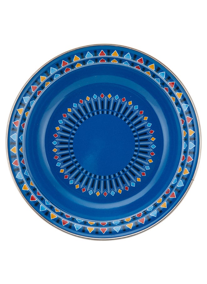 AL SANIDI Al-Qatt Al-Asiri Ghedar plate, Al-Qatt Al-Asiri Chinko plate, Blue, Size 24 Cm  - Image 3