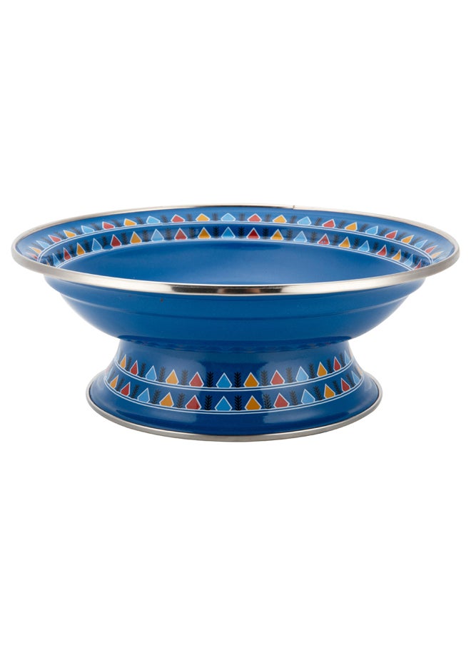 AL SANIDI Al-Qatt Al-Asiri Ghedar plate, Al-Qatt Al-Asiri Chinko plate, Blue, Size 24 Cm  - Image 2