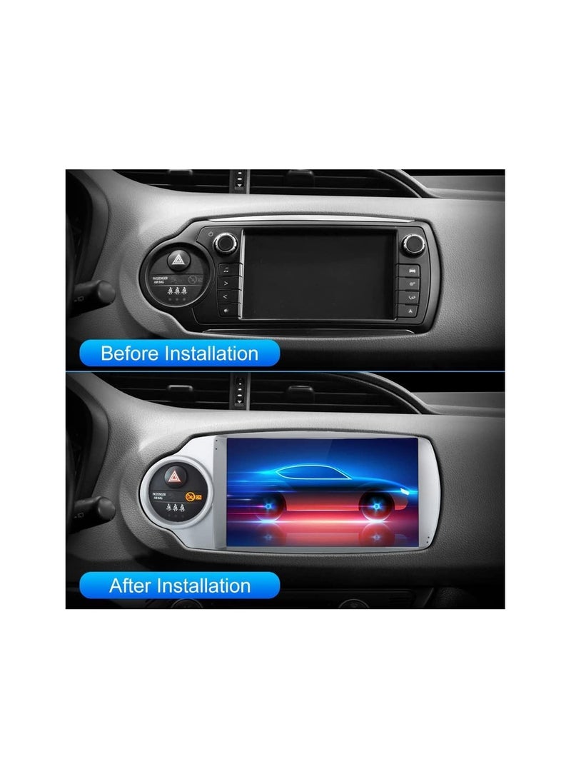 شيزا ستار ستيريو سيارة أندرويد لسيارة تويوتا ياريس 2011 2012 2013 2014 1 جيجابايت رام 32 جيجابايت روم 9 بوصة ميرورلينك واي فاي BT، شاشة لمس IPS مع كاميرا احتياطية متضمنة - Image 2