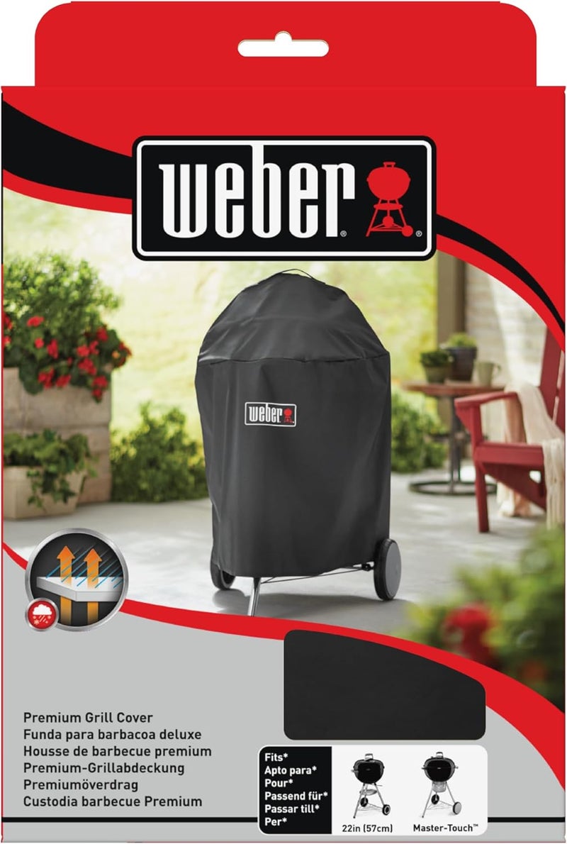 WEBER - Premium Polyester Barbecue Cover, Built for 57cm charcoal barbecues grills, UV inhibitors in fabric resist fading, Breathable and water-resistant Simple multifunctional build - Image 3