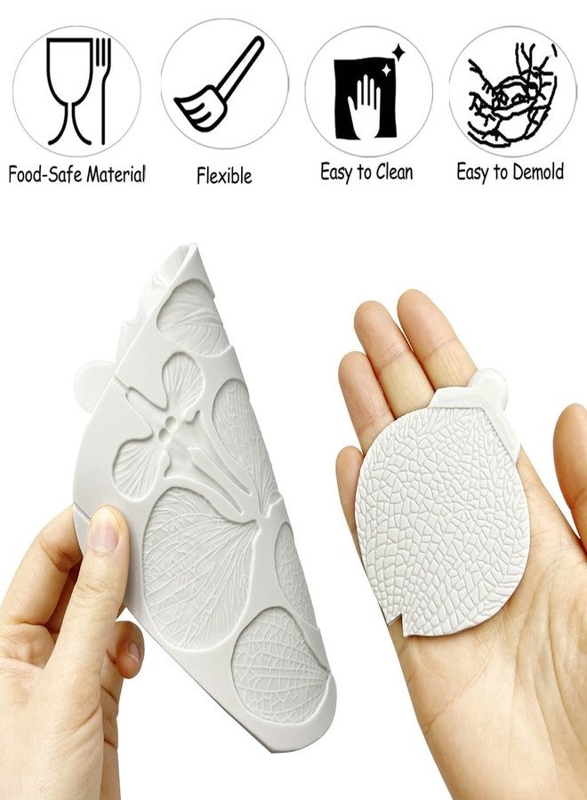 metulip 2Pcs Silicone Orchid Molds Flower Fondant Molds Orchid Petal Leaf Silicone Mold for Clay DIY Crafts Candy Chocolate Cake Decoration Resin Casting Mould - Image 5