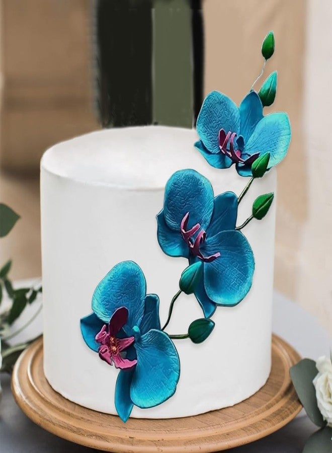 metulip 2Pcs Silicone Orchid Molds Flower Fondant Molds Orchid Petal Leaf Silicone Mold for Clay DIY Crafts Candy Chocolate Cake Decoration Resin Casting Mould - Image 4