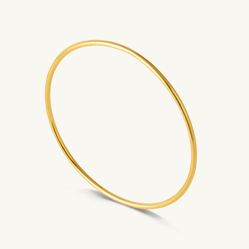 PALMONAS 18k Gold Tone Plated Round Wire Bangle Bracelet
 for Women - Image 1