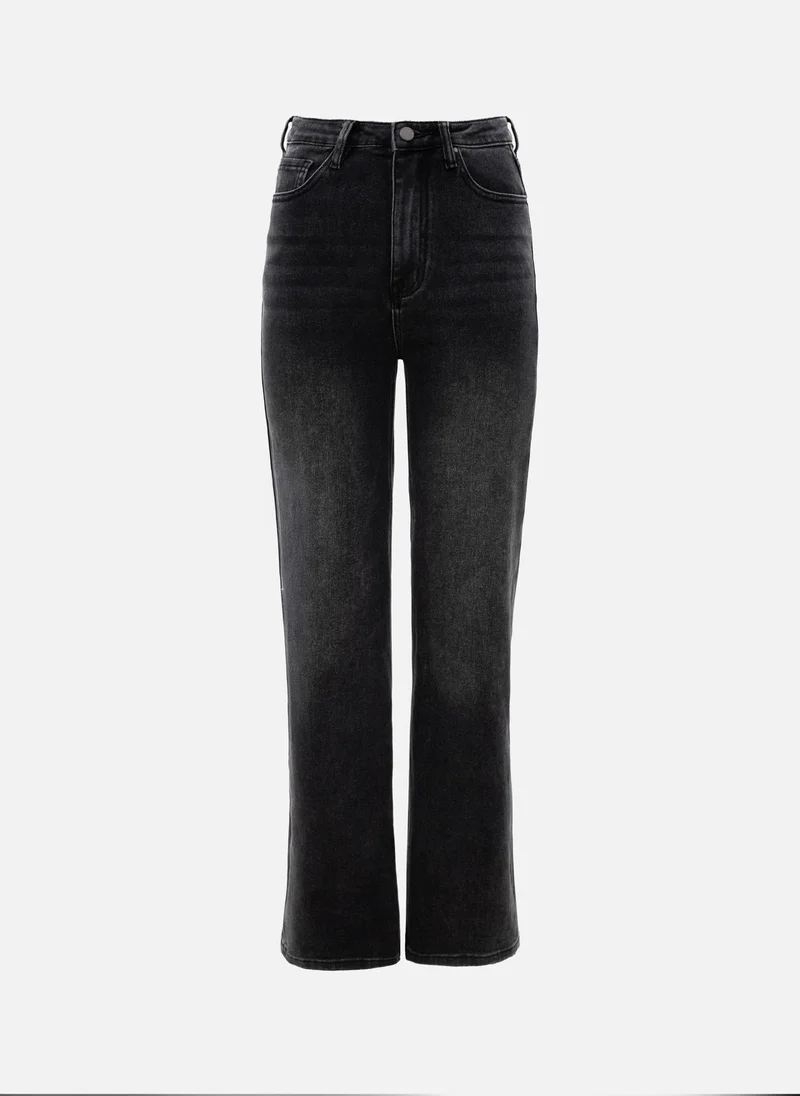 Lichi Straight denim jeans with scuffs