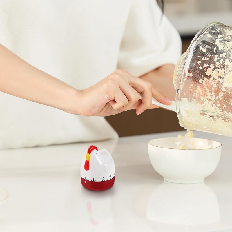Mechanical Kitchen Timer Plastic Cooking Timer Poultry Design Audible Alarm for Home Baking and Study, Manual Countdown Timing Tool with No Battery Required - Image 5