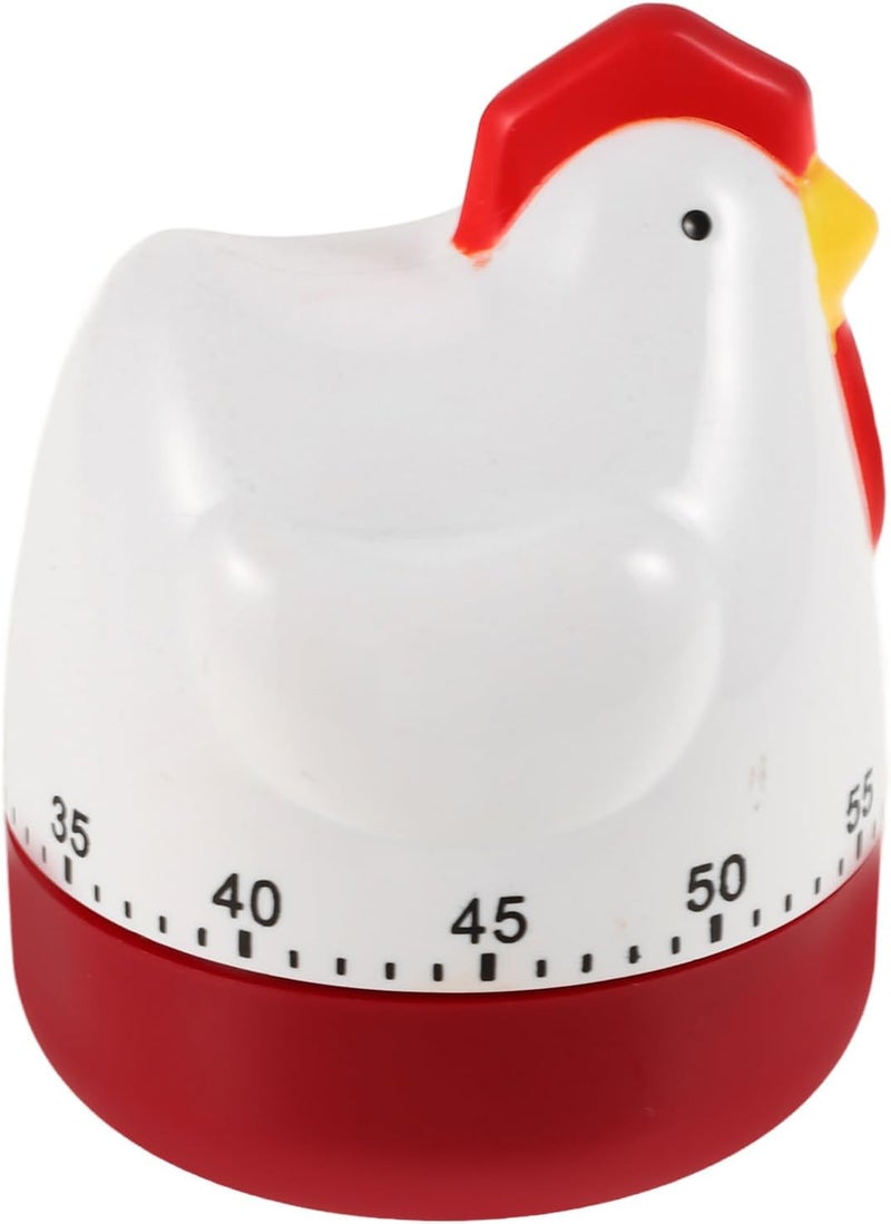 Mechanical Kitchen Timer Plastic Cooking Timer Poultry Design Audible Alarm for Home Baking and Study, Manual Countdown Timing Tool with No Battery Required - Image 1