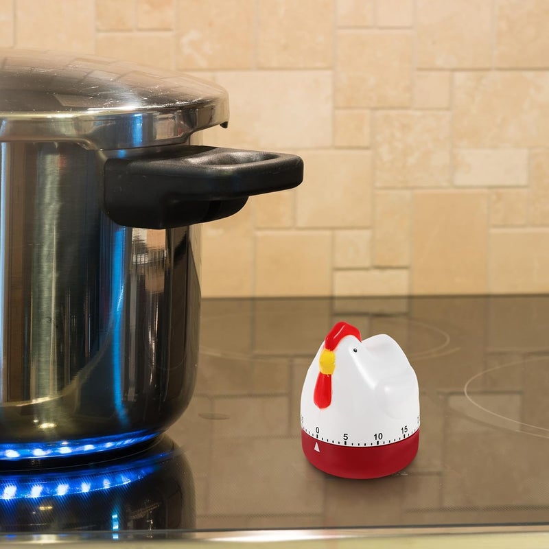 Mechanical Kitchen Timer Plastic Cooking Timer Poultry Design Audible Alarm for Home Baking and Study, Manual Countdown Timing Tool with No Battery Required - Image 4