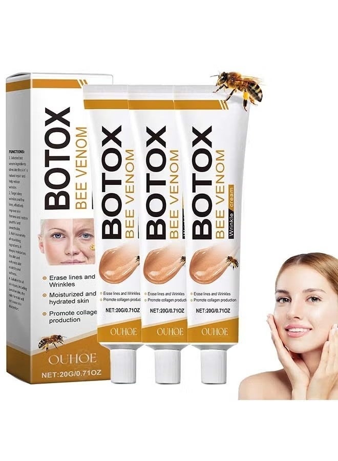 OUHOE 3Pcs Botox Bee Venom Cream Wrinkle Removal & Firming,Moisturizing,Lifting & Recovery for All Skin Type,Anti-Aging Bee Venom Cream,Face Cream Moisturiser - Image 1