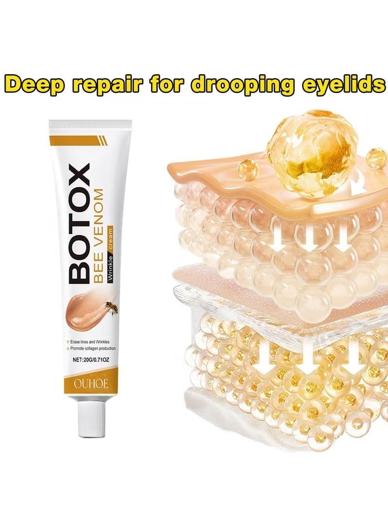 OUHOE 3Pcs Botox Bee Venom Cream Wrinkle Removal & Firming,Moisturizing,Lifting & Recovery for All Skin Type,Anti-Aging Bee Venom Cream,Face Cream Moisturiser - Image 4