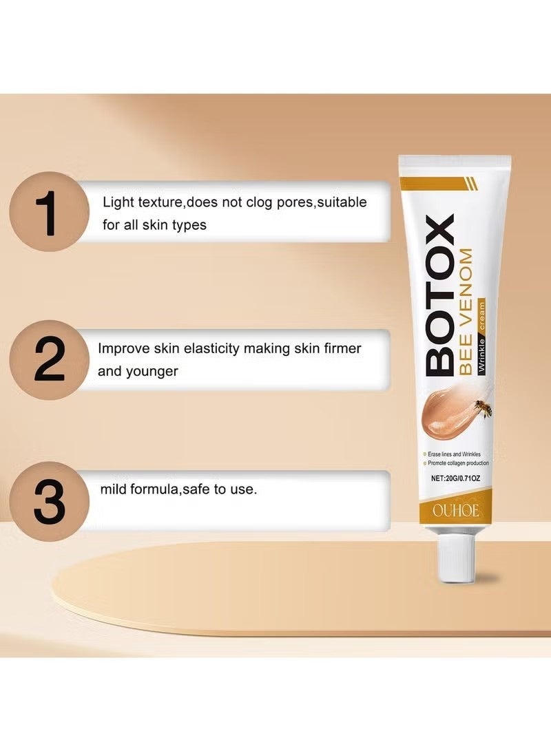 OUHOE 3Pcs Botox Bee Venom Cream Wrinkle Removal & Firming,Moisturizing,Lifting & Recovery for All Skin Type,Anti-Aging Bee Venom Cream,Face Cream Moisturiser - Image 5
