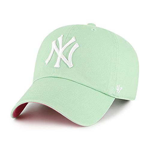 47 '47 New York Yankees Adjustable Cap Clean Up MLB, Green, Pink, One Size - Image 1