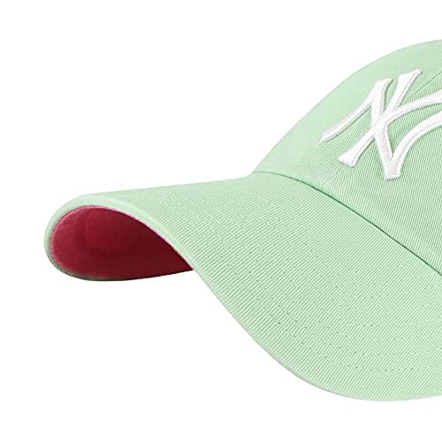 47 '47 New York Yankees Adjustable Cap Clean Up MLB, Green, Pink, One Size - Image 2