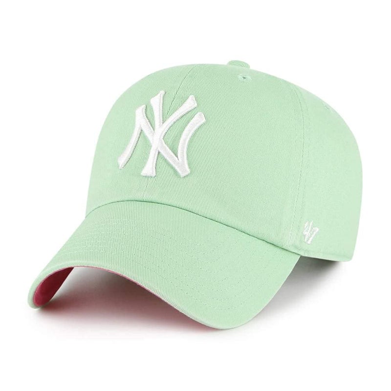 47 '47 New York Yankees Adjustable Cap Clean Up MLB, Green, Pink, One Size - Image 4