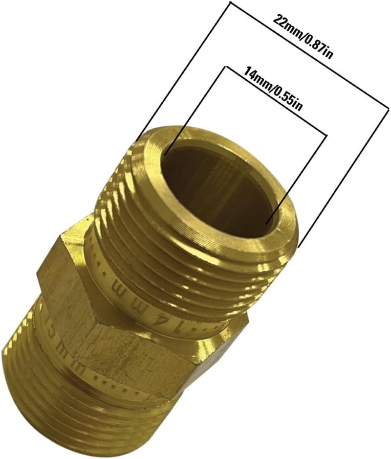 SIMPSON Cleaning 104049 Replacement M22 adapter for Pressure Washer Pumps Up to 4000 PSI Aluminum 1415mm ID - Image 3