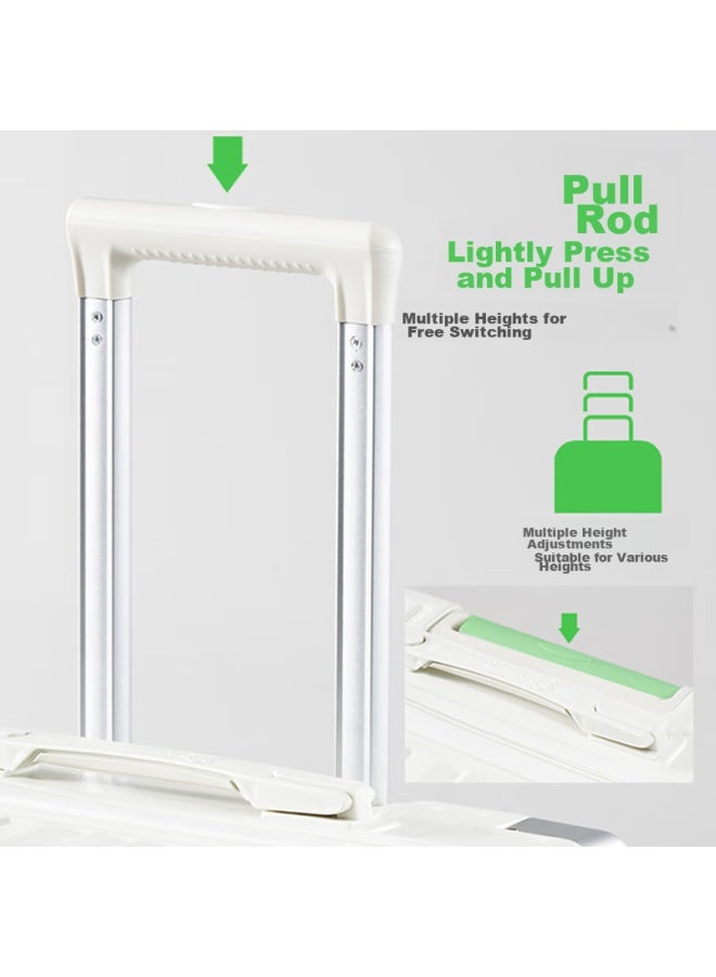 بول فرانك Paul Frank حقيبة سفر متعددة الوظائف للرجال والنساء، حقيبة ترولي، أمتعة محمولة، قفل سحاب بكلمة مرور، عجلات دوارة، فضي-رمادي، 20 بوصة - Image 3