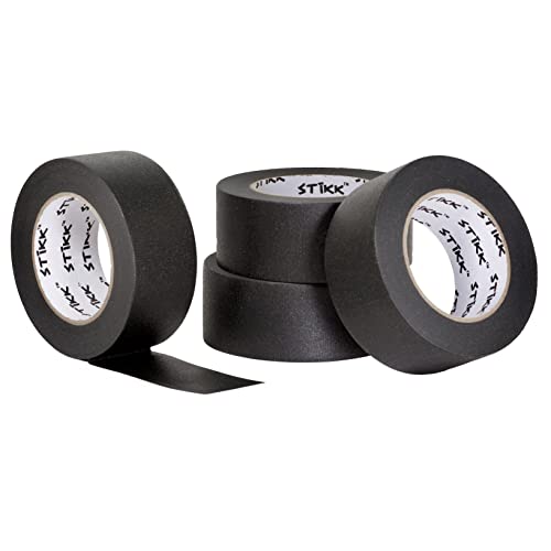 STIKK Painters Tape - 4pk Black Painter Tape - 2 inch x 60 Yards - Paint Tape for Painting, Edges, Trim, Ceilings - Masking Tape for DIY Paint Projects - Residue-Free Painting Tape - Image 1