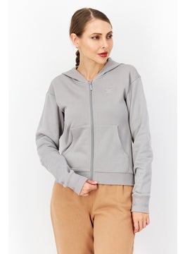 adidas Originals Women Sportswear Fit Outdoor Full Zip Hoodie, Grey  - Image 1