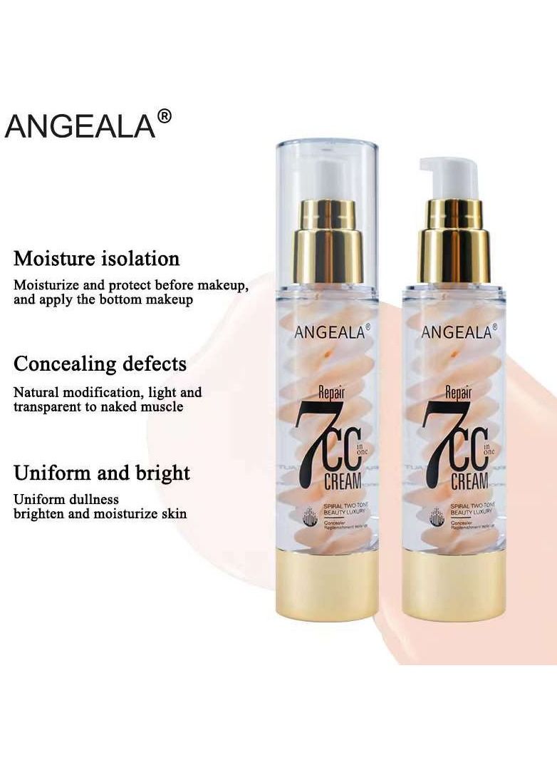 TUZ angeala repair 7 cc in one cream,repair,concealer ,clean,moisturizing,hydrate,lsolate,make up,splral two-tone beauty luxury,cc cram,founation 50g - Image 4