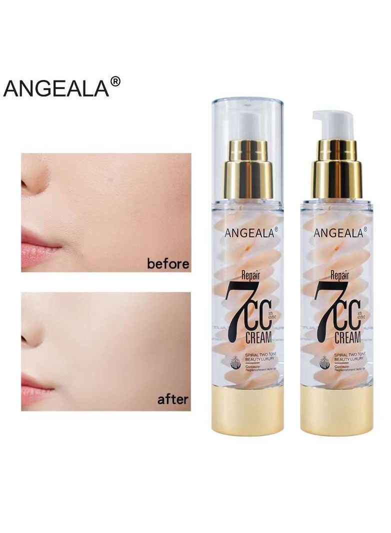 TUZ angeala repair 7 cc in one cream,repair,concealer ,clean,moisturizing,hydrate,lsolate,make up,splral two-tone beauty luxury,cc cram,founation 50g - Image 1