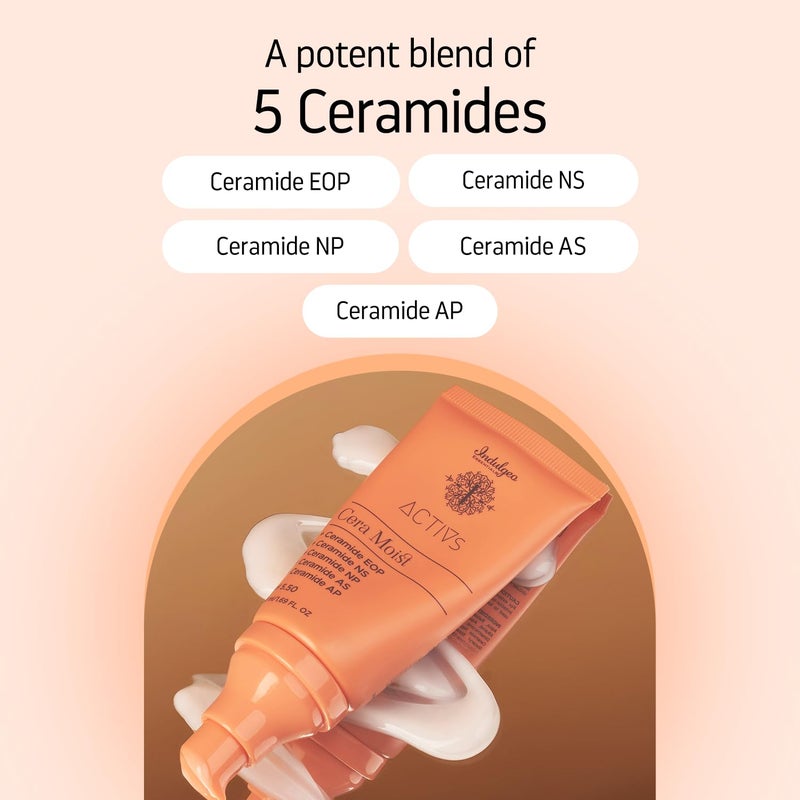 INDULGEO ESSENTIALS Cera Moist Ceramide Calming Skin Cream Moisturizer 1 Iactive 50Ml  Face Moisturizer All Types Of Skin Hand Made  Cruelty Free - Image 5