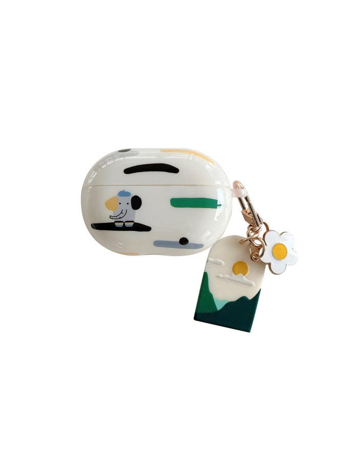 Loquat Suitable For HuaweiFreebuds5 Bluetooth HeadSEt Protective Cover Se2/4/5i/pro2 Cartoon Soft Shell Cute And Creative-Color:IMD Soft Shell-simple Elephant (with Pendant)-Model:For HuaweiFreebuds 5 Head  - Image 1