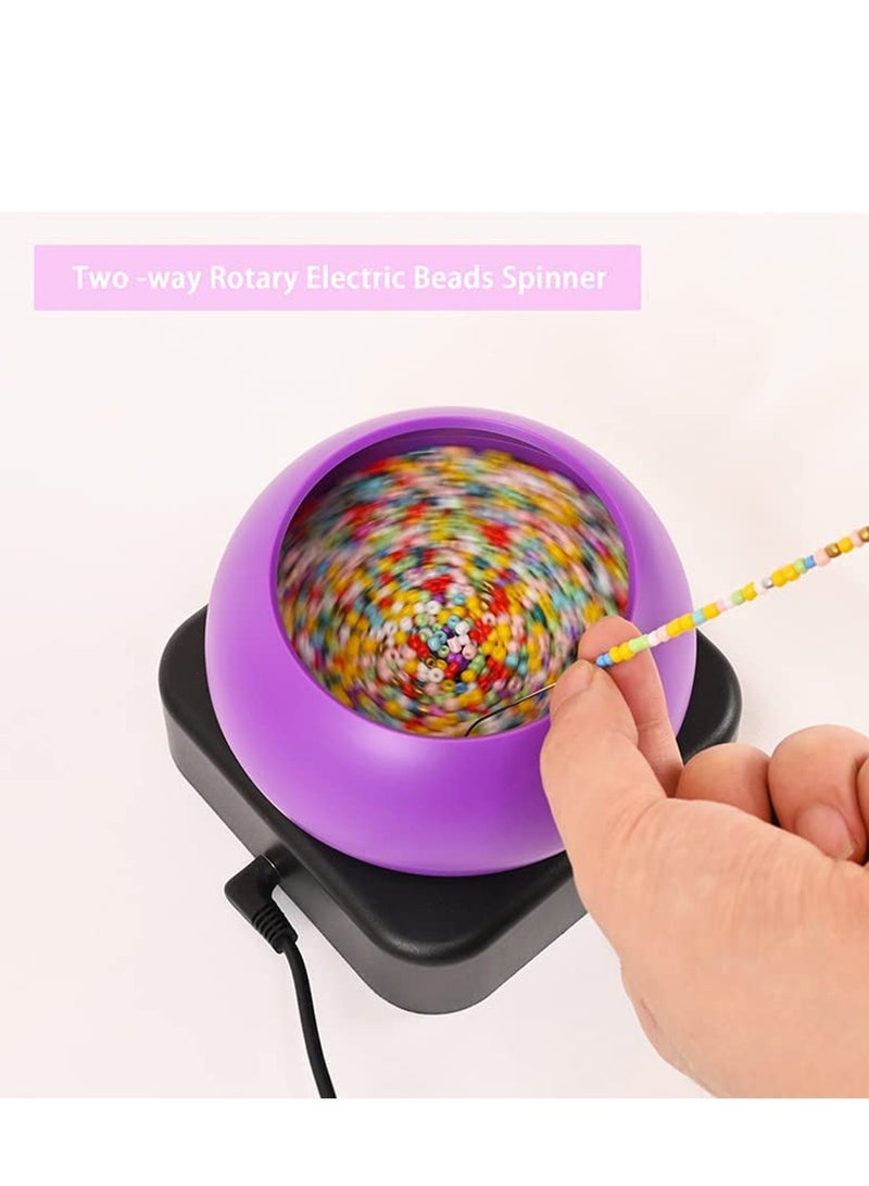 Excefore Electric Bead Spinner for Jewelry Making Kit, Waist Bead Kit, Adjustable Speed Beading Bowl for Jewelry Making, DIY Seed Beads, Necklaces, Bracelets - Image 4