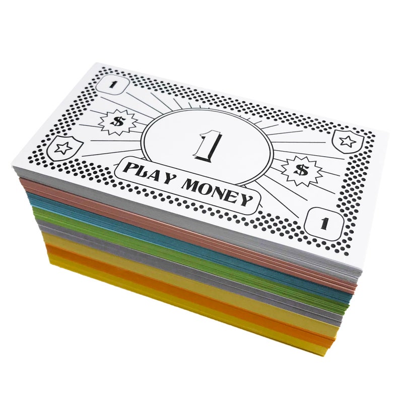 Apostrophe Games Opoly Play Money â€“ 800Pcs Fake Currency for Board Games â€“ 100 of Each Bill in 8 Denominations â€“ $1, $5, $10, $20, $50, $100, $500, & $1000 - Paper Pretend Play Cashier - Stocking Stuffer - Image 2