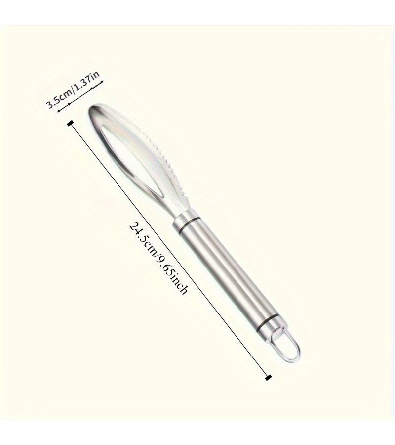 1 Pc Fish Scale Scraper 3 In 1 Stainless Steel Seafood Preparation Tool Includes Scaler Gill Cutter And Garlic Grinder Durable Kitchen Gadget - Image 4