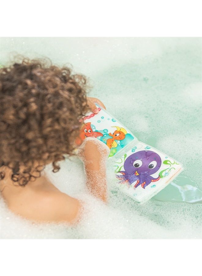 Nuby Bath Fun Time Book with Water-Proof Pages and Surprise Squeaker, Early Education, 0 M+ - Image 1