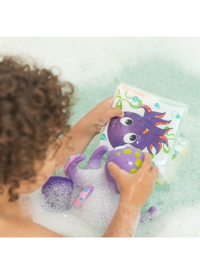 Nuby Bath Fun Time Book with Water-Proof Pages and Surprise Squeaker, Early Education, 0 M+ - Image 2