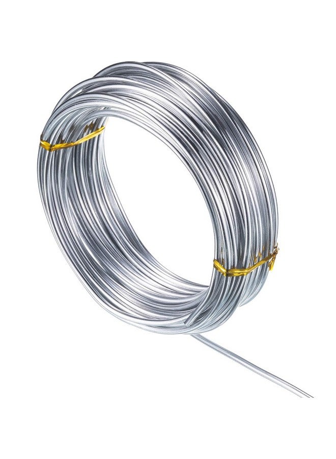 تيكيونايت سلك حرفي من الألومنيوم من TecUnite لنحت الهيكل المعدني، سلك حرفي قابل للانحناء لصنع المجوهرات بنفسك (لفافة واحدة، فضي، 10 أمتار × 2 مم) - Image 1