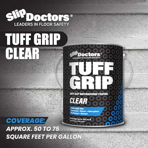 Slip Doctors Tuff Grip Clear Non-Skid Paint for Ramps, Floors, Decks & Stairs – Textured Anti-Slip Grip Coating for Slip Resistant Traction (One Pack) - Image 2
